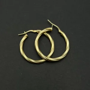 Argollas torcidas pulidas