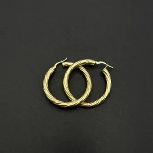 Argollas torcidas pulidas