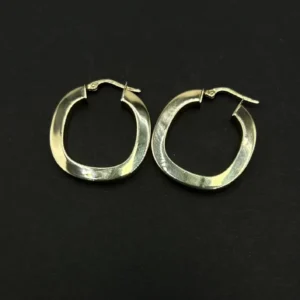 Argollas lizas semi cuadrada