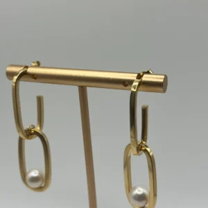 Aretes colgantes con Perla