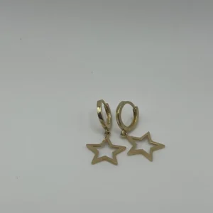 Argollas con colgante Estrella