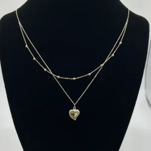 Cadena de corazón 2 en 1