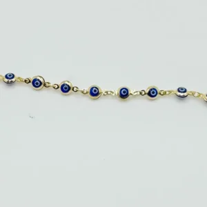 Pulsera de ojitos azules  gruesa