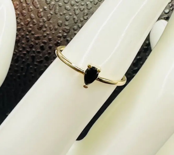 Black stone ring (Anillo piedra negra  25