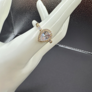 Teardrop stone ring (Anillo de piedra forma de gota 363
