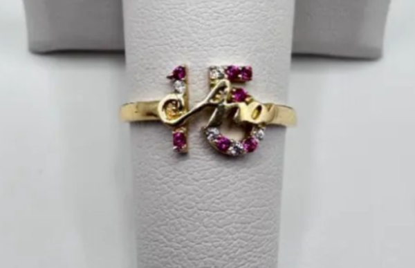 Ring 15 small pink (Anillo 15 rosado pequeño 105