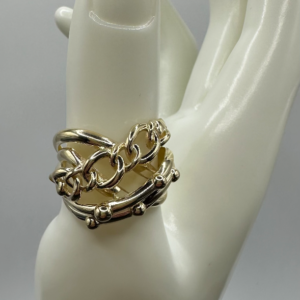 Infinity ring with chain )Anillo de infinito con cadena   330