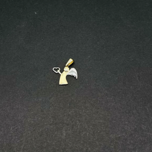 Angel pendant with white gold (Dije de ángel con oro blanco