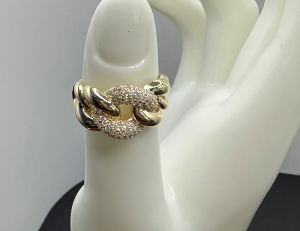 Chain ring with zirconia (Anillo de cadena con circonia 213