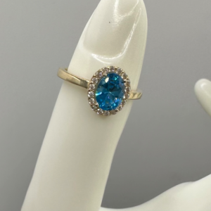 Marine blue stone ring (Anillo de piedra azul marina)   45