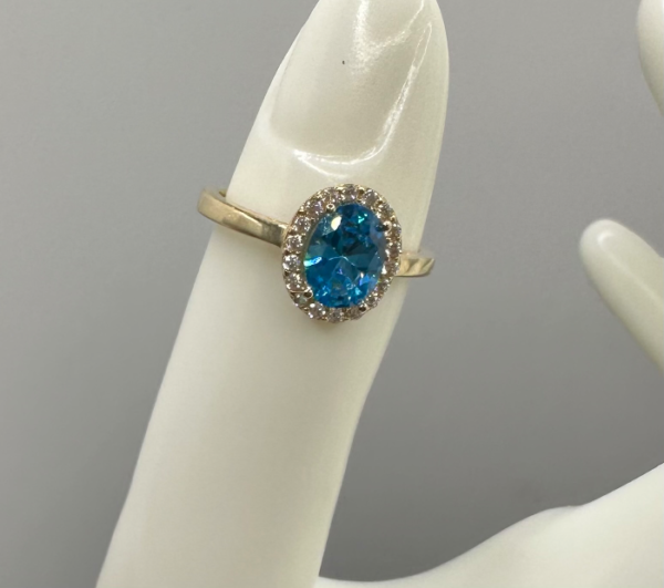 Marine blue stone ring (Anillo de piedra azul marina)   45