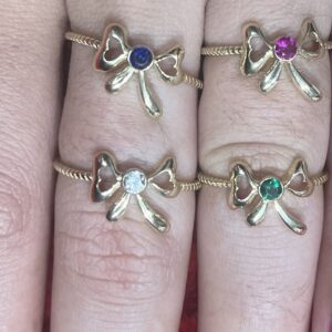 Colored ribbon rings (Anillos de lazos de colores 7