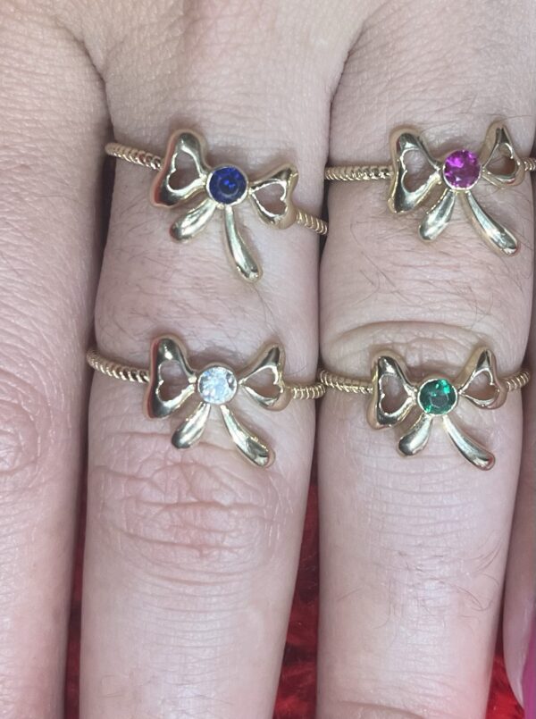 Colored ribbon rings (Anillos de lazos de colores 7