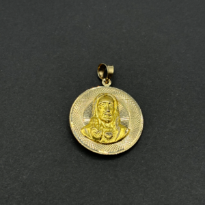 Double-sided pendant of Guadalupe and Christ (Dije doble cara de Guadalupe y Cristo