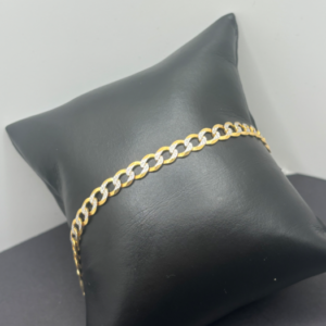 Manilla cubana con oro blanco