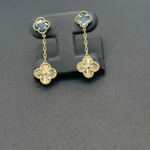 Clover dangling earrings (Aretes clover colgantes