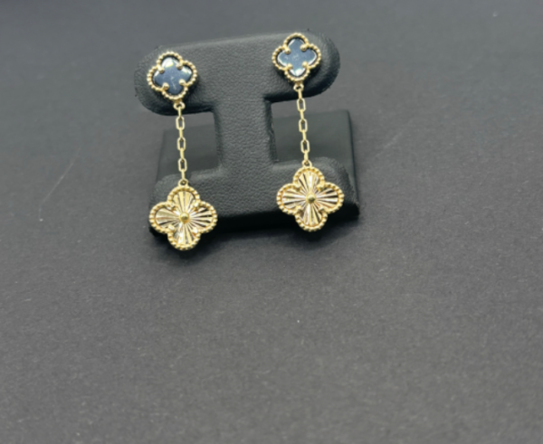 Clover dangling earrings (Aretes clover colgantes