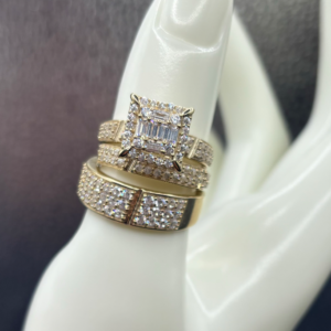 Square stone wedding trio (Trío matrimonio piedra cuadrado 360