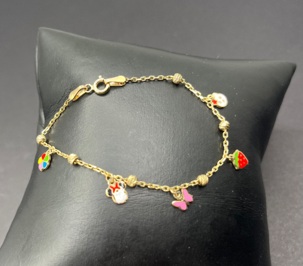 Girl's pendant bracelet (Manilla de colgantes para niña)  605