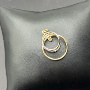 Circle pendant with soft gold (Dije de círculos con oro blando