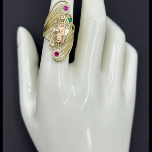 Guadalupe ring with colored stones (Anillo de la guadalupe con piedras de colores 238