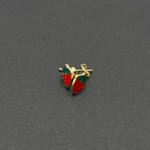 Strawberry girl earrings (Areticos de niña fresa)1123