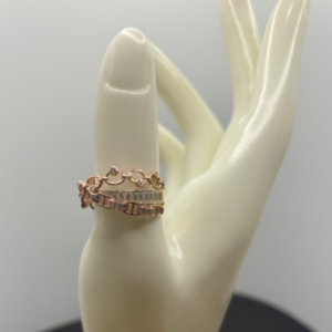 Rose Gold Cross Ring (Anillo Cruzado con Oro Rosa