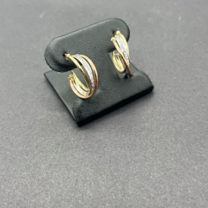 Small 3-gold hoop earrings (Argollas pequeñas 3 oros