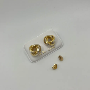 Knot earrings with white gold (Aretes de nudo con oro blanco )  1103