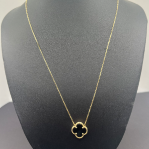 Black clover chain with 1 flower (Cadena clover negra de 1flor )  472