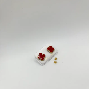 Red clover earrings (Aretes clover rojo