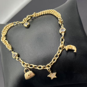 Purse charm handle, moon and star (Manilla de colgante de cartera , luna y estrella)  681