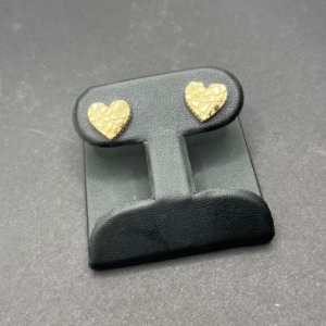 Heart-shaped nuget earrings (Aretes  nuget corazón ) 1132