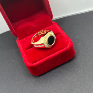 Black stone ring (Anillo de piedra negra   297