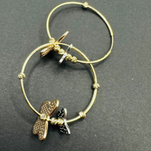 Large hoops with butterflies (Argollas grandes con mariposas)    1192