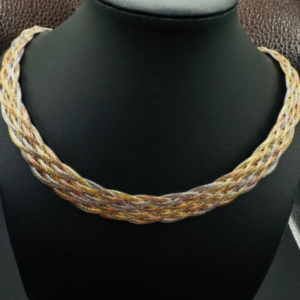 Collar tejido tres colores (Three-color woven necklace) 451