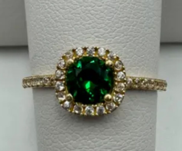 Green stone ring (Anillo piedra verde 74