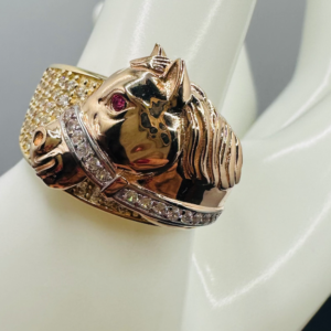 Horse ring with rose gold (Anillo caballo con oro rosa )     273