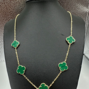 5-Flower Clover Chain in Green (Cadena Clover 5 Flores en Verde)  424
