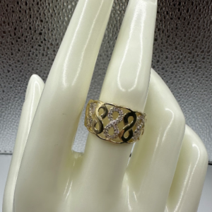 Infinity Symbol Ring with Stones and Plain (Anillo con Símbolo de Infinito con piedras y Plain  184