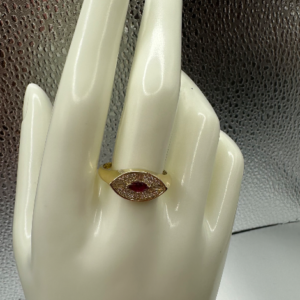 Eye Ring with Red Stone (Anillo de Ojo con Piedra Roja 142