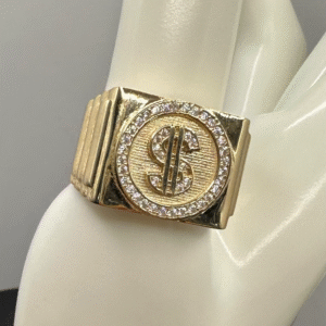 Men's dollar symbol ring (Anillo hombre símbolo de dólar 293