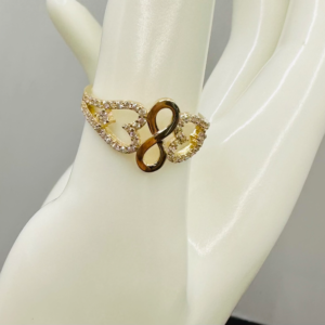 Infinity ring with two hearts (Anillo de infinito con dos corazones132