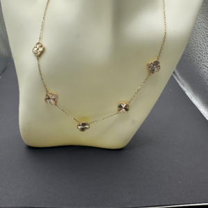 Chain of 5 medium golden flowers (Cadena 5 flores doradas medianas)479