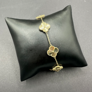 Bracelet with 5 large golden flowers (Manilla 5 flores doradas grandes) 647