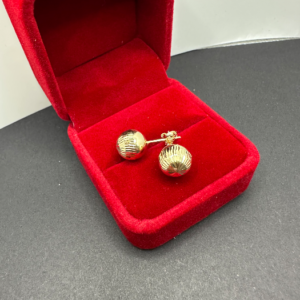 Hammered ball earrings (Aretes de bola martillada )  1141