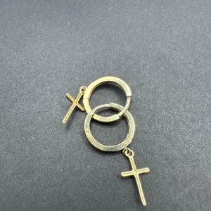Hanging cross earrings   (Aretes de cruz colgantes)