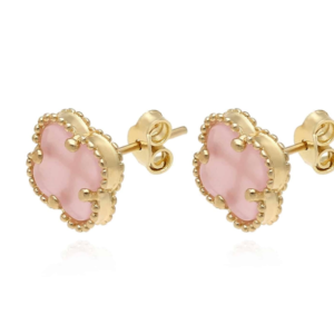 small clover earrings  (Aretes clover ROSADO)   1128