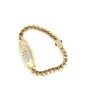 green and white Saint Jude bracelet (manilla de san judas verde y blanca )