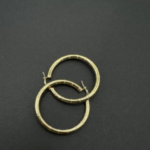 Bamboo style hoops  (Argollas estilo bambú)   1225